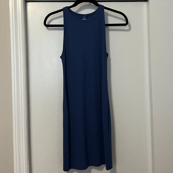 Old Navy Fitted Sleeveless Rib-Knit Mini Dress - Seaborn Blue / Size M Petite - Picture 2 of 6